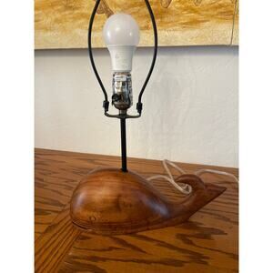 Land of Nod wood whale lamp NO SHADE